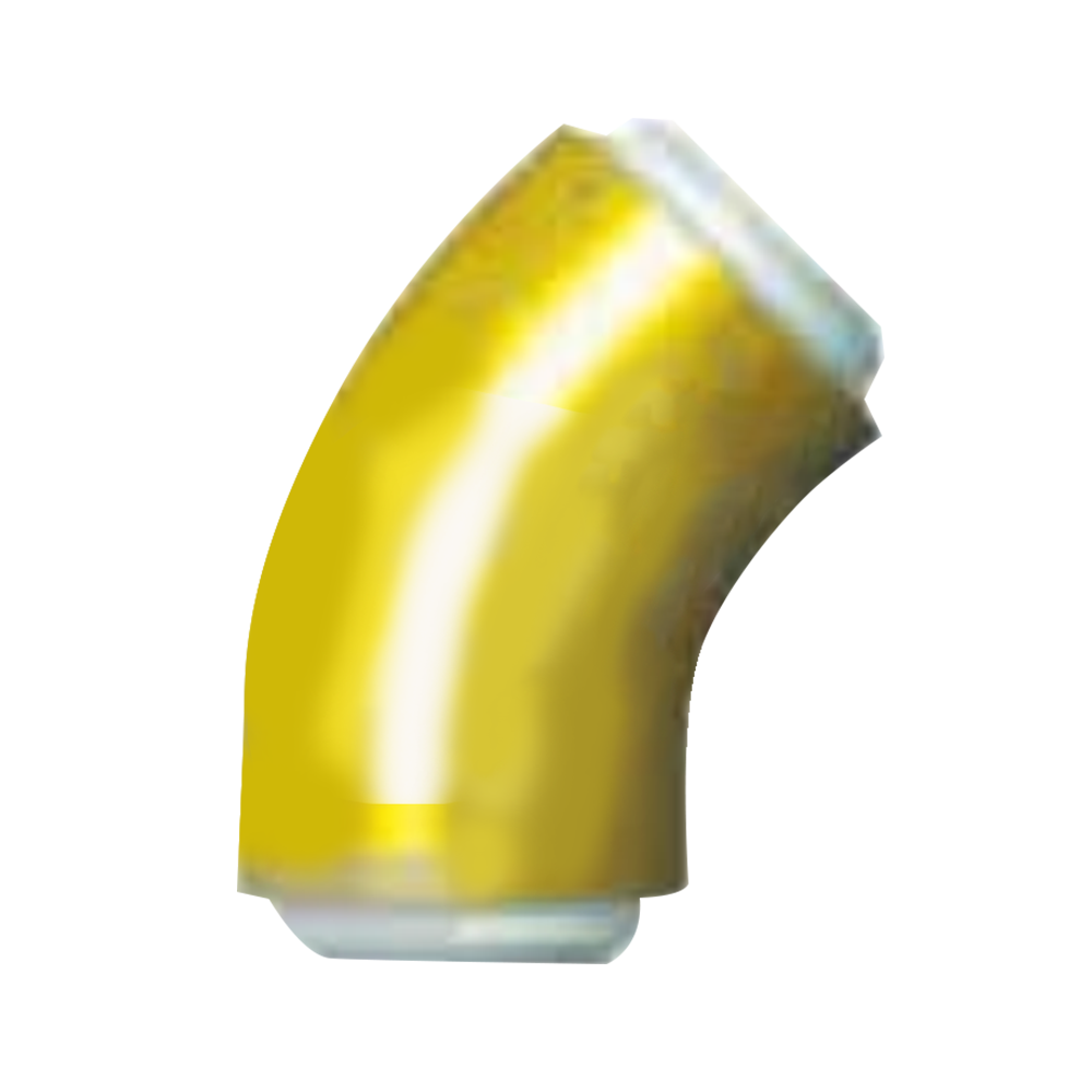 Coude à balayage long à 45°