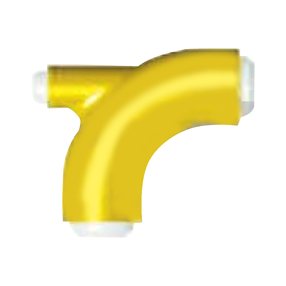 Coude à balayage long de 90° avec sortie de 2